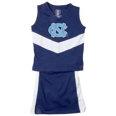 Wes and Willy Girls and Toddlers Game Day Cheering Outfit (North Carolina, 6X)