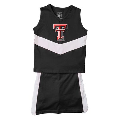 Wes and Willy Girls and Toddlers Game Day Cheering Outfit (Tex Tech, 4)