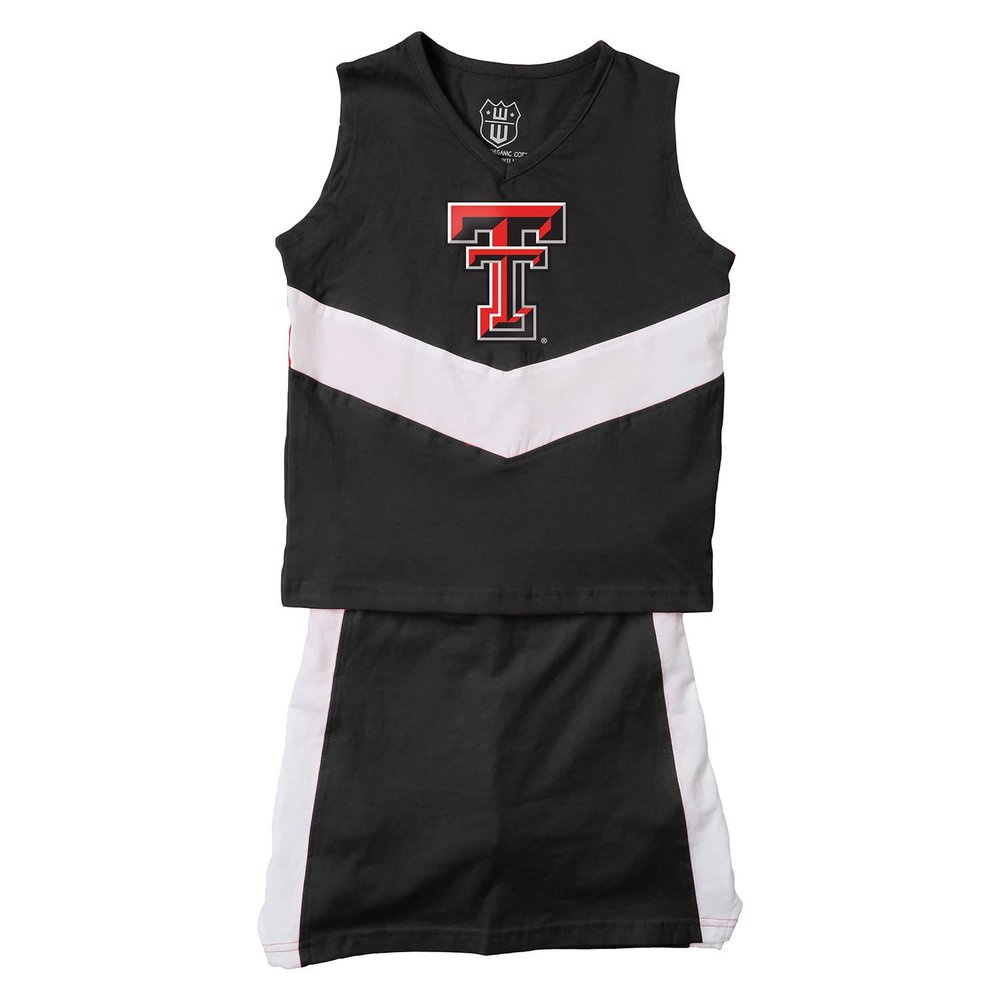 Wes and Willy Girls and Toddlers Game Day Cheering Outfit (Tex Tech, 4)