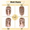 FantaLoonk Long Brown Gradient Blonde Wave 80s Wig 70s Halloween Mullet Cosplay Wig for Women view 4