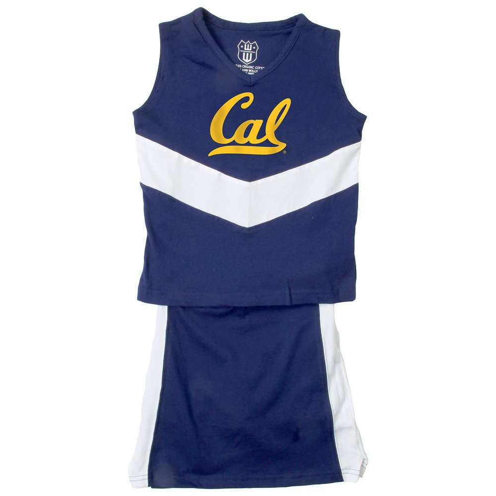 Wes and Willy Girls and Toddlers Game Day Cheering Outfit (Cal, 6)