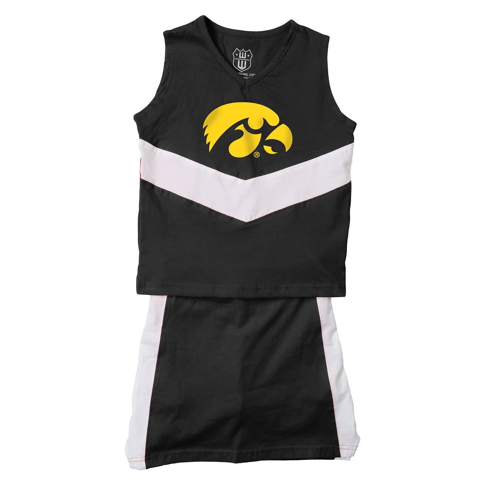 Wes and Willy Girls and Toddlers Game Day Cheering Outfit (Iowa, 6X)