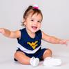 Wes and Willy Girls and Toddlers Game Day Cheering Outfit (West Virginia, 6X) view 3