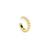 SNSHUN ZX 1pcs Fine Jewelry Bling Ziron Snake Plata de Ley 925 Clip Earrings for Couples Lovers' Gift No Piercing Fake Cartilage Earring Cuff T1127 (Gem Color : 1pcs Gold Color 3) view 1
