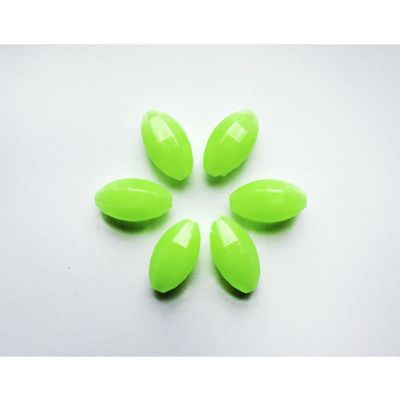 Football Glow Beads 50pcs 10mm - 3/8" Deep Drop Rigs Fishing Beads - Green
