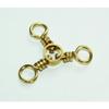 12 Pck Brass Three Way Swivels 3-Way Size #1 view 1