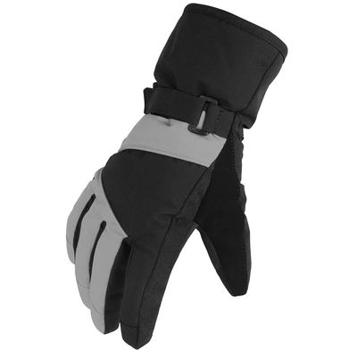 MAGARROW Kids Winter Warm Gloves Windproof Water-Resistant Snow Boys Girls Sport Gloves (Grey/Black, 8-10 Years)