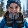 MAGARROW Kids Winter Warm Gloves Windproof Water-Resistant Snow Boys Girls Sport Gloves (Grey/Black, 8-10 Years) view 4