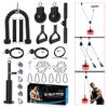 Concho Weight Pulley System, Upgraded Cable Pulley System Gym with Adjustable Weight Cable&Detachable Handles, Workout Pulley System for LAT Pulldown Triceps Biceps Curl Chest Home Gym Attachments view 1