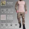 Dumajo Men's Military Tactical Uniform Shirt Pants Airsoft Paintball Hunting Combat Suits-Brown,XL/36 view 3