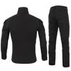 Dumajo Men's Military Tactical Uniform Shirt Pants Airsoft Paintball Hunting Combat Suits-Black,M/32 view 2