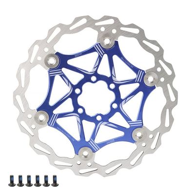 LvTu 160mm Bike Disc Brake Rotor with 6 Bolts LvTu-Rotor About 99g for Road Bike Mountain Bikes DH BMX (Color : Blue)