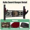 Ekkhysis Kylin Sword Wall Mount 1-Tier Velvet Padded Hook Katana Holder Display Hanger for Tanto Samurai Sword,Rapier Lightsaber,Cosplay Blade Tanjirou Demon Slayer Weapon Stand view 3