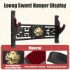 Ekkhysis Loong Sword Wall Mount 1-Tier Velvet Padded Hook Katana Holder Display Hanger for Tanto Samurai Sword,Rapier Lightsaber,Cosplay Blade Tanjirou Demon Slayer Weapon Stand view 3