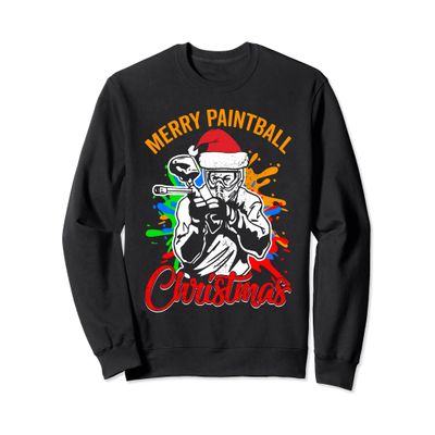 Merry Paintball Christmas Funny Xmas Sweatshirt