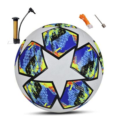 Soccer Ball Size 5 for Youth and Adults,Indoor Training Practice Soccer Ball,RNNTK Thermal Bonded Waterproof PU Match-Quality Training Ball with 1 Pump 1 Net Bag and 1 Needle Football