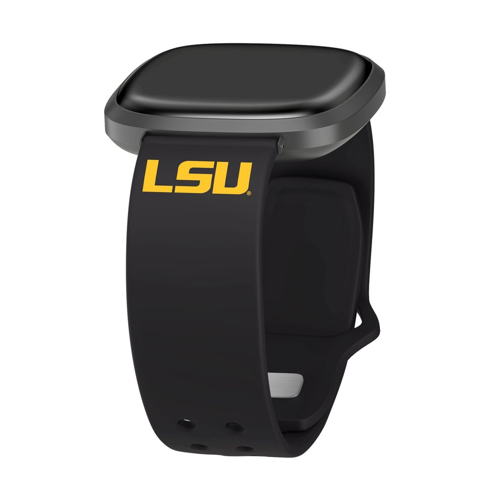 Affinity Bands Louisiana State Tigers Silicone Sport Band compatible with Fitbit Versa 3 & Sense 1