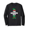 Bookkeeper Elf Matching Family Christmas Group Funny Pajama Long Sleeve T-Shirt view 1