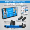 DoubleUP Roller D4 Leg & Arm Massager, Metal Frame + 4 Rollers, Blue view 2