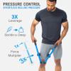 DoubleUP Roller D4 Leg & Arm Massager, Metal Frame + 4 Rollers, Blue view 4