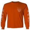 0433. White Demon Hannya Graphic Traditional Japanese Till Death Society Anime Men's Long Sleeve t Shirt (Orange X-Large) view 1
