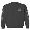 0433. White Demon Hannya Graphic Traditional Japanese Till Death Society Anime Men's Crewneck Sweatshirt (Characol Large) view 1