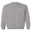 0433. White Demon Hannya Graphic Traditional Japanese Till Death Society Anime Men's Crewneck Sweatshirt (Light Gray Medium)