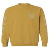 0433. White Demon Hannya Graphic Traditional Japanese Till Death Society Anime Men's Crewneck Sweatshirt (Gold Medium)