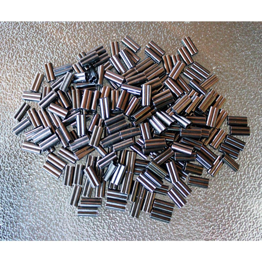 200 Pack Mini Double Copper Leader Sleeve Crimps 1.0 mm 60-100 lb