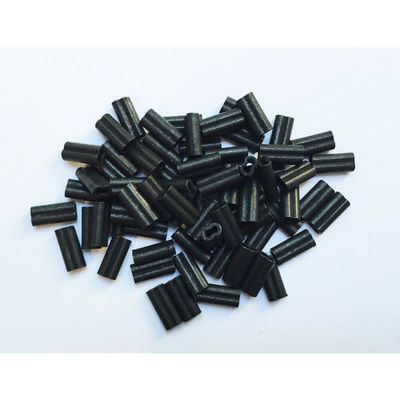 100 Pack Double Copper Sleeve Leader Crimps Size 1.6 125-150lb - Black Oxide