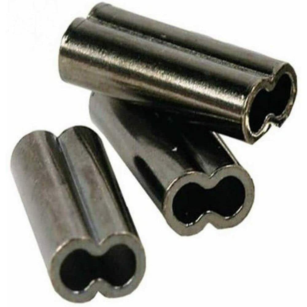 100 Pack Double Copper Leader Sleeve Crimps 2.2 mm 400 lb