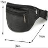 Dongng Men's Waist Packs Male Genuine Leather Fanny Pack Belt Bag Phone Pouch Bags Travel Waist Pack Male Small Waist Bag Leather Pouch Multifunctional Pocket view 2