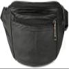 Dongng Men's Waist Packs Male Genuine Leather Fanny Pack Belt Bag Phone Pouch Bags Travel Waist Pack Male Small Waist Bag Leather Pouch Multifunctional Pocket view 3