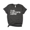 Dream Lume Photographer Shirt, Camera Shirt, Photographer Gift, The F Stops Here, Camera Gift Tee, Softstyle Unisex Tee Dark Heather Grey view 1