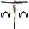 Universal Adjustable Sword, Wall Hook Storage Organizers Rack Display Hanger Wall Mount Stand Collection Holder for Sword,Dagger,Axe,Keyblade,etc  Vertical/Horizontal Display -2 pack view 1