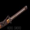 HERO SWORD Clay Tempered T10 Steel Real Hamon Katana Gilt Silver Copper Dragon Tsuba Set Katana Razor Sharp Combat Ready view 3