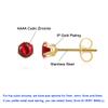 12 Pairs 18K Gold Plated Surgical Stainless Steel Stud Earring, Cubic Zirconia CZ Stud Earrings for Women, Multicolor Birthstone Stud Earrings Set 5mm (Prong 5mm) view 2
