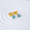 12 Pairs 18K Gold Plated Surgical Stainless Steel Stud Earring, Cubic Zirconia CZ Stud Earrings for Women, Multicolor Birthstone Stud Earrings Set 5mm (Prong 5mm) view 4