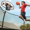 Trampoline Basketball Hoop with Mini Basketball Easy to Install Basketball Hoop for Trampoline Fit for Straight Pole and Curved Pole view 1
