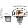 Trampoline Basketball Hoop with Mini Basketball Easy to Install Basketball Hoop for Trampoline Fit for Straight Pole and Curved Pole view 2