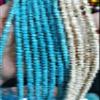 120pcs Lapis Lazulie --Blue Cream White Turquoise Stone 4mm Star Carved Loose Bead for Jewelry Making 16inch (White) view 2