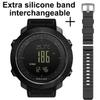 North Edge Apache Tactical Sports Watches for Men Outdoor Survival Military Compass Rock Solid Digital Watches with Durable Band, Steps Tracker Pedometer Calories (Black) view 2