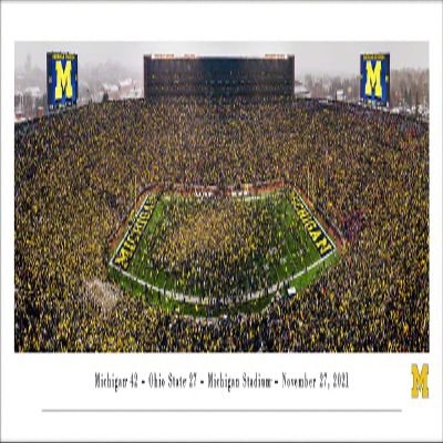 Michigan Wolverines Football - Unframed 40 x 13.5 Poster by Blakeway Panoramas