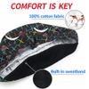 ABAMERICA Bouffant Caps with Button and Sweatband, Adjustable Scrub Caps for Women Men, Satin Layer view 4