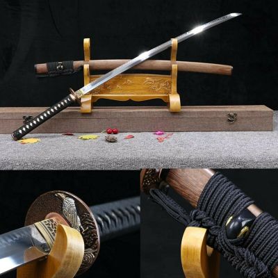 Zhmyyxgs Sword Clay Tempered 1095 Steel FullTang Blade Hawk TSUBA Japan Samurai Sword Katana