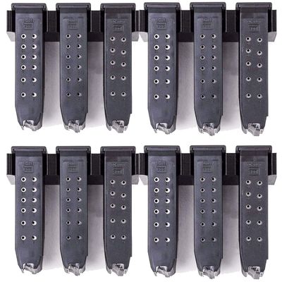 Tactical Pro Sports Magazine Mount for Glock 17 19 26 31 32 33 34 - Pistol Mag Wall Display Storage Organization System (4 Mounts Hold 12 Mags)