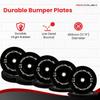 Iron Crush Olympic Bumper Plates Set - Virgin Rubber Weights for Strength Training - Stainless Steel Inserts, Fits 2" Barbells - Low, Dead Bounce for Safety - 10lb to 45lb - Sold in Pairs view 3