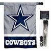 Cowboys Banner House Flag and 5 Foot Flagpole Set view 1