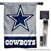 Cowboys Banner House Flag and 5 Foot Flagpole Set view 2