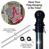 Crimson Tide Houndstooth Banner House Flag and 5 Foot Flagpole Set view 3